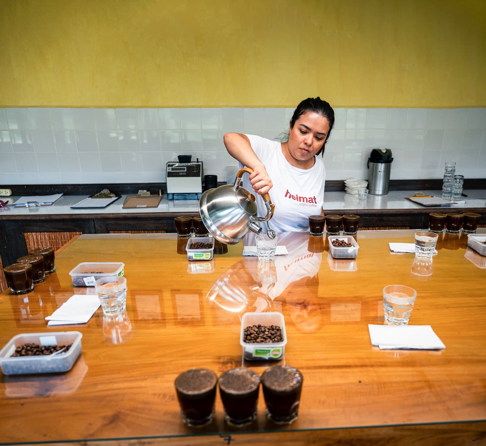 Cupping-Session mit Heimat Origins Coffee Team