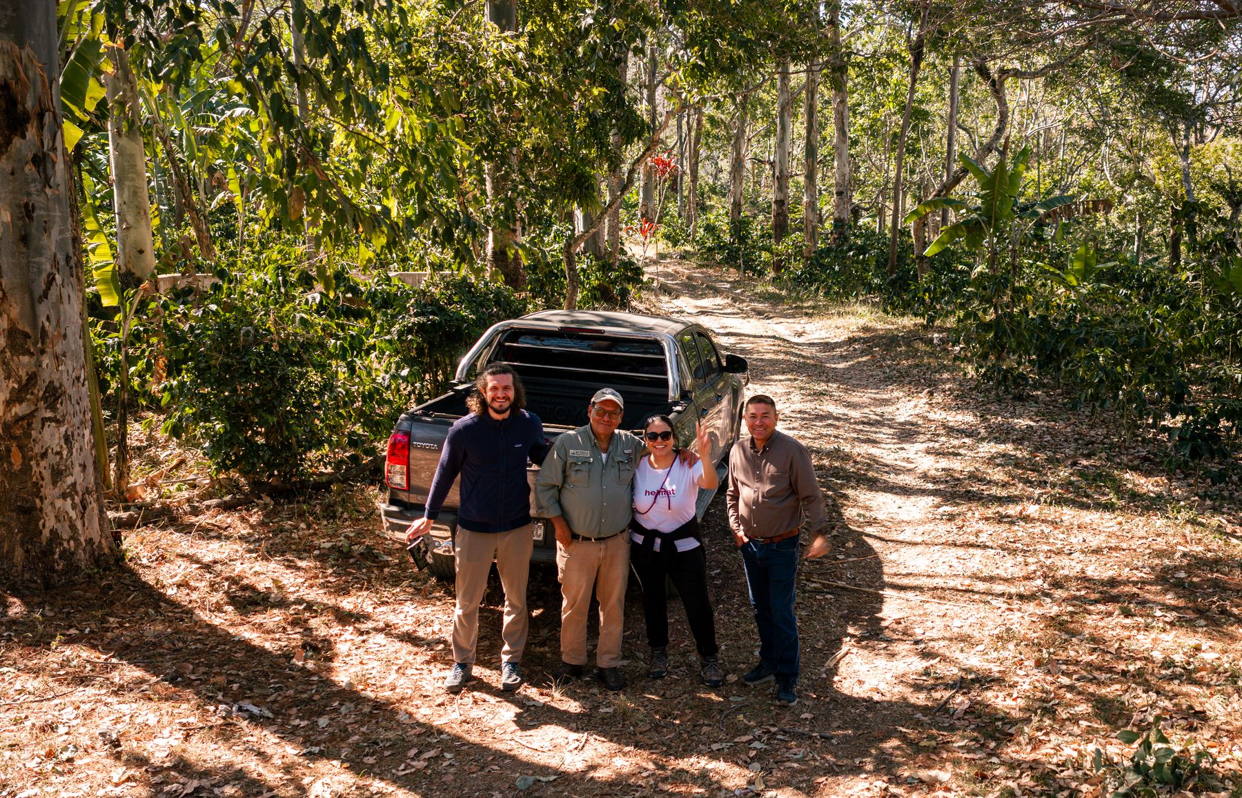 Das Heimat Origins Team gemeinsam mit den Gastgebern auf der Finca San Cayetano